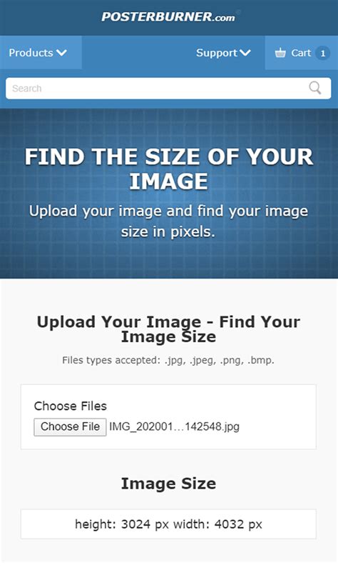 Image Size Finder .